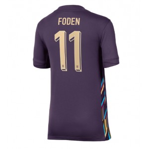 Fotbalové Dres Anglie Phil Foden #11 Dámské Venkovní Oblečení ME 2024 Krátký Rukáv